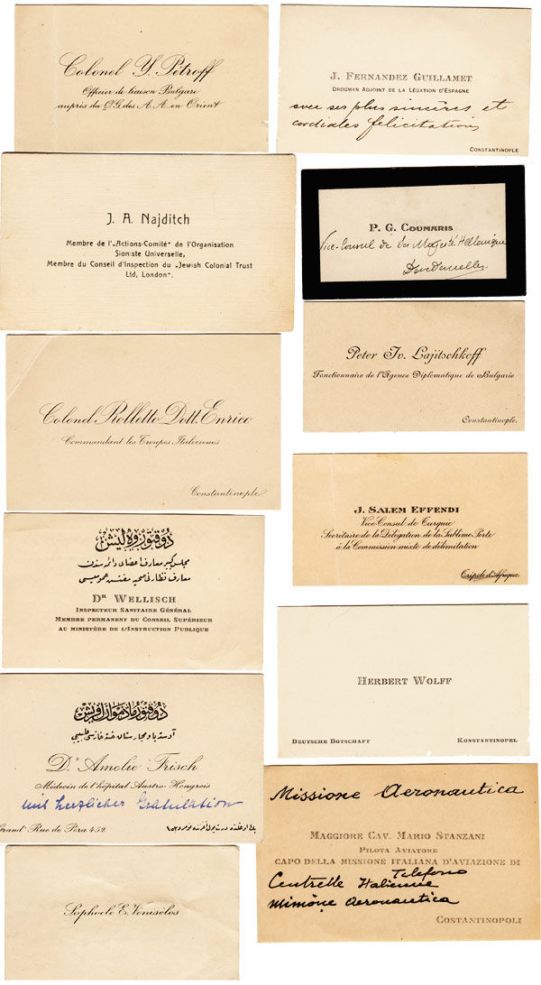 Calling cards, Constantinople - ca 1909