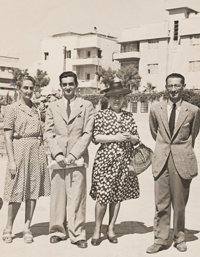 Uriel, Ronya with Elsa and Ugo Anati - 1945 or 1946