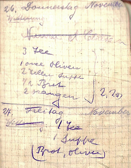 Israel Datnowsky' 1914 notebook.