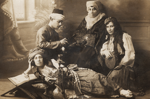 Israel with Bertha, Eva and Ronya in Constantinople - 1910
