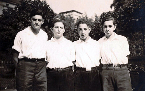 Yitzhak and boys from youth group
